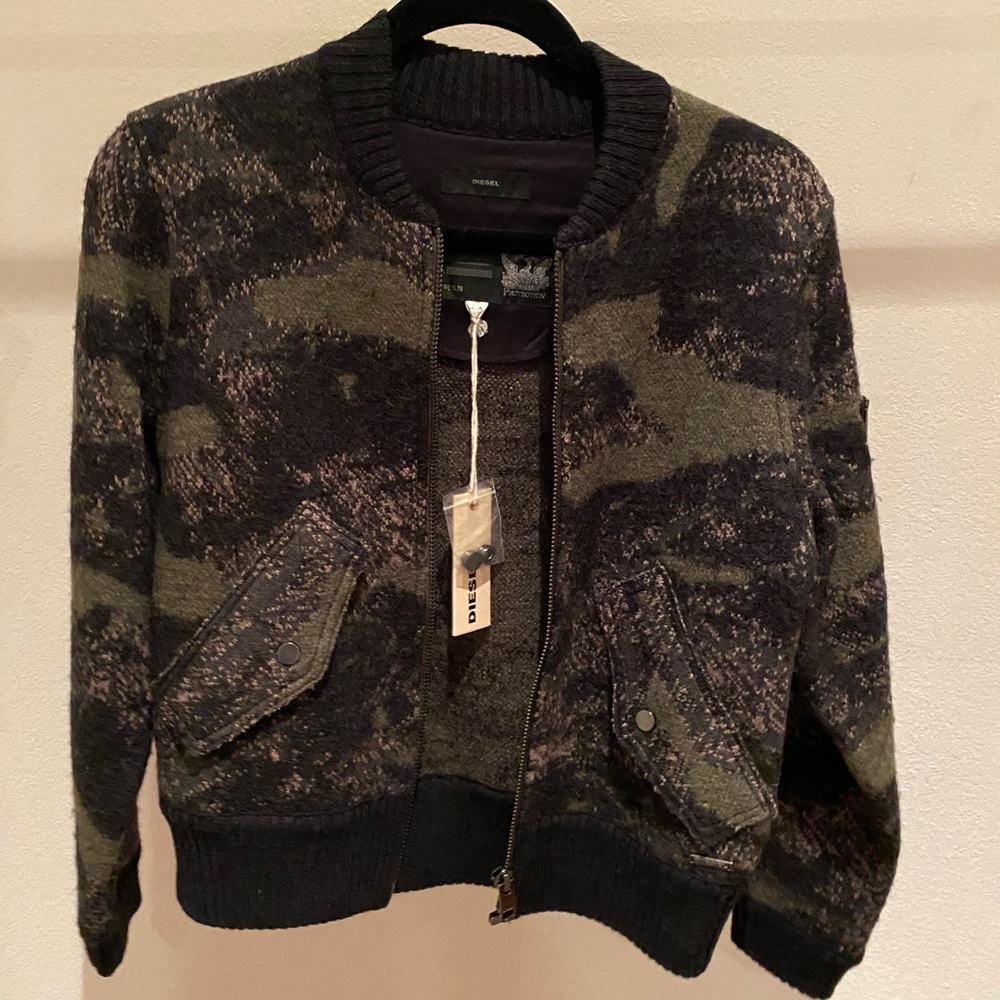 Diesel army bomber jacket.